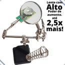 Lupa Com Garras E Suporte Ferro Solda Articulável Eda 0ad