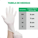 Luvas de Látex Descartáveis Talge Branca Tamanho M De Procedimento Com Pó em Kit 10 cx (1000 unidades)
