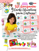 Cesta de Frutas e Legume Infantil Piquenique Cestinha com 44 Pçs Pica Pau