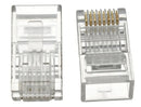 Kit 100 Conector Rj45 Utp Cat5e Banho De Ouro Cabo De Rede - MARCA LINK+