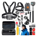Kit Aventura Para Gopro Vibeshoot Df12m Hero 13 12 9 10 11 Completo Mosquetão Bastão