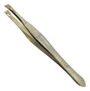 Pinça Sobrancelha Profissional Inox Macrilan Ponta Reta Inox