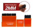 Kit Marcador Punção Alfanumérico 36 Peças 2mm Letras/números