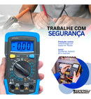 Multímetro Portátil Digital Profissional Portátil Com Bateria Woosh