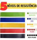 Kit 11 Extensor Elástico Treino Em Casa + Kit 5 Mini Band