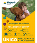 Simparic Comprimido Contra Pulgas Carrapatos e Sarnas 10mg 2,5 a 5kg com 1
