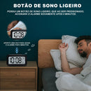 Relógio Despertador Digital Mesa Cabeceira Data Te Preto 1.5V