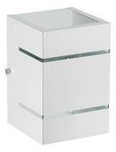 Arandela Externa Luminária de Parede Alumínio 2 Frisos Branco G9 MF115