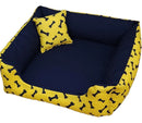 Cama pet Mediana Para Perros Cama Con Cremallera Cama Para Mascotas G Marrón Con Patitas G 70x70