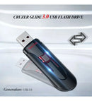 Pendrive SanDisk Cruzer Glide 64GB 3.0 Liso preto e vermelho