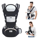 Bolsa Canguru Ergonômico Bebê 3 Em 1 Hygge Moments Cor Preto