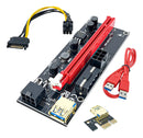 Adaptador Placa Video Pci-express 1 X Slot 16x Usb 3.0 Sata Cor Vermelho