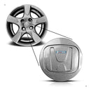 Kit 4 Calotinha Miolo Centro Roda Honda Fit City Prata 58mm