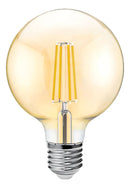 Lâmpada Decorativa Filamento Led Globo G80 Luz Âmbar 4w 2200K Cor Da Luz Branco Quente - Bivolt 110v/220v