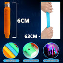 12 Poptube Com Led Tubo Fidget Tube Toys Pop It Cor Colorido