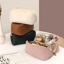 Necessaire Feminina Grande Maquiagem Cosméticos Bolsa Viagem Cor Rosa Desenho do tecido Liso Miran