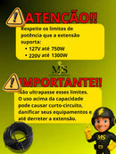 Extensão Eletrica 30 Metros Reforçada Profissional 10/20a Cor Preto Ms Eletro Eletrônica