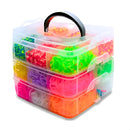 Kit Fabrica Maleta De Elásticos Pulseiras Infantil Cor Sortidas Desenho do tecido Liso Kinneken