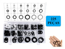 Jogo Com 225 Aneis De Vedacao De Borracha O-ring 18 Tamanhos MFL