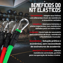 Jcanova Store Kit Elásticos Academia 11 Peças Borracha Corda Tubos Alças Âncoras Crossfit Elastico Extensor Faixa Elástica Exercício Treinos Fisioterapia Funcional Ginastica Látex Musculaçã
