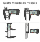 Paquímetro Digital Fibra De Carbono + Estojo + 2 Baterias Display Digital Sobrancelhas Micropigmentação Bateria