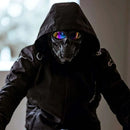 Mascara Full Face Skull Tactical Airsoft Pa Preto Lentes cinza