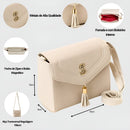 Bolsas Femininas Transversal E Pequena Tiracolo Com Carteira Cor Creme