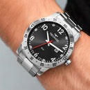 Relógio Masculino Technos Militar Prateado Cor da correia Preto Cor do bisel Dourado Cor do fundo Preto