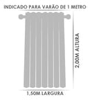 Cortina Para Provador De Roupas 100% Privacidade 1,50x2,00 Cor Cinza
