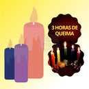 Velas Palito Coloridas 100 Unidades 100 % Parafina Amarelo, Rosa, Lilás, Verde, Vermelho, Preto, Laranja, Az. Claro, Az. Escuro, Roxo, Branco, Marrom