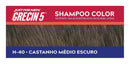 Shampoo Tonalizante Grecin 5 Castanho Médio Escuro Cobre os Grisalhos 60ml