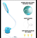 Luminária Lâmpada Led Touch Haste Flexível Maquina Costura