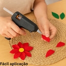 Pistola Cola Quente Grande Artesanato + Bastao Grosso 60w Preto