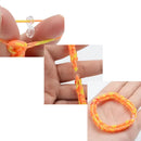 Kit Fabrica Maleta De Elásticos Pulseiras Infantil Cor Sortidas Desenho do tecido Liso Kinneken