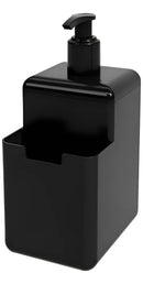 Dispenser Single Coza 500ml Detergente Esponja Suporte Cores Cor Preto