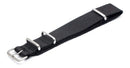 Pulseira 18mm, 20mm, 22mm, 24mm,26mm Nato Zulu Nylon Militar Cor Preta 20mm