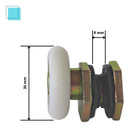 Roldana Box Vidro Banheiro Blindex Eutudo 2 Unidades Metal Rolamento Blindado Alta Resistencia Suave