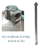 Ducha Chuveiro Fria Piscina Jardim Quintal 6 Pol. Cromada Acabamento Brilhante Cor Cromado