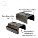Porta Copo Sofá + Porta Controle Kit 2 Peças Madeira Oferta Cor Marrom Tabaco
