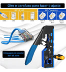 Alicate Crimpar Rj45 Ez Cabo Rede Vazado Rj11 Cat5 Cat6 Cat7