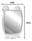 Espelho Fazer Barba Tomar Banho Porta Gilete Box Com Ventosa Cor da moldura Transparente