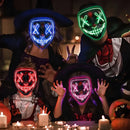 Mascara Led Neon Halloween Terror Cosplay Balada Carnaval Cor Verde