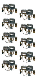 Kit 12 Presilhas Borboleta / Gafanhoto Para Perfil Led 25mm Cor da luz Prateado Tensão de operação