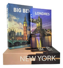 Conjunto 3 Livros Falsos Decorativos Porta Objet New York