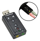Placa De Som Usb 7.1 Adaptador De Audio P2 Fone Pc Notebook Cor Preto