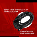 Cabo De Microfone Balanceado Xlr Macho Xlr Femea 10m Metros