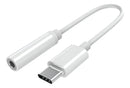 Adaptador de áudio branco USB tipo C para 3,5 mm
