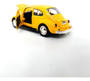 Carrinho De Ferro Fusca Clássico 1/32 Miniatura Coleção Cor Amarelo