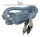 Kit Rca 5m + 2y Dupla Blindagem Automotivo Amplificador
