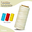 Cordão Encerado 1mm - Fio Cordone Bege Natural- 100 M - Nybc Cor Bege natural